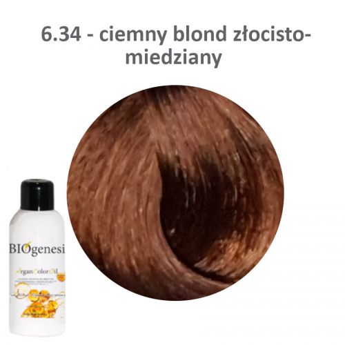 BIOgenesi ArganColorOil 6,34 ciemny blond złoto-miedziany