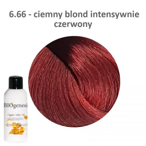 BIOgenesi ArganColorOil 6,66 ciemny blond intensywna czerwień