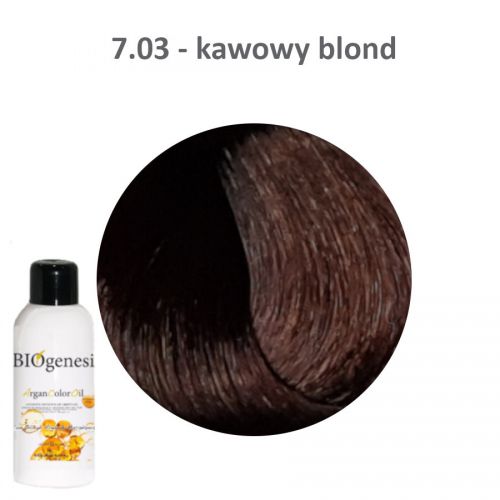 BIOgenesi ArganColorOil 7,03 blond kawowy farba 125ml