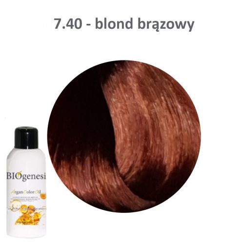 BIOgenesi ArganColorOil 7,40 brązowy blond farba 125ml