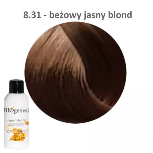 BIOgenesi ArganColorOil 8,31 jasny blond złocisto-popielaty