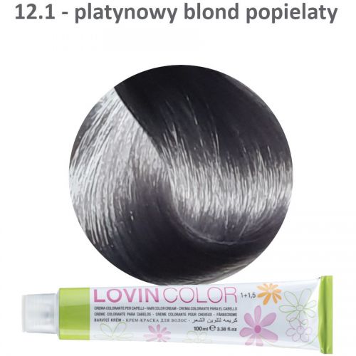 LOVINcolor 12,1 popielaty platynowy blond farba 100ml