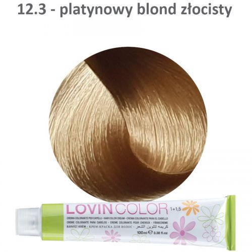 LOVINcolor 12,3 złoty platynowy blond farba 100ml