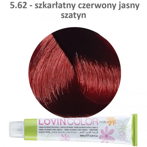 LOVINcolor 5,62 szkarłatny czerwony jasny szatyn 100ml