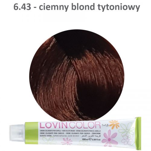 LOVINcolor 6,43 miedziano-złoty ciemny blond 100ml