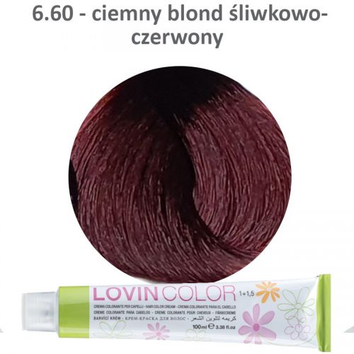 LOVINcolor 6,60 czerwony intensywny ciemny blond 100ml