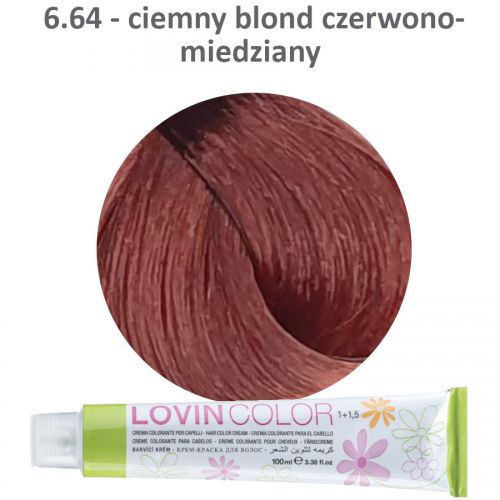LOVINcolor 6,64 czerwono-miedziany ciemny blond 100ml