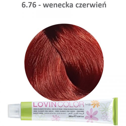 LOVINcolor 6,76 czerwony ciemny blond 100ml