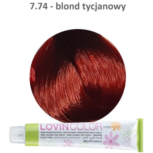 LOVINcolor 7,74 tycjanowy blond farba 100ml
