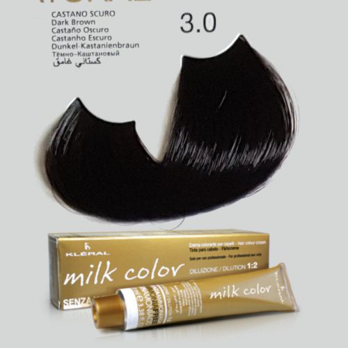 KLERAL milk color 3,0 ciemny szatyn farba 100ml