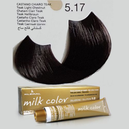 KLERAL milk color 5,17 jasny brąz tekowy farba 100ml