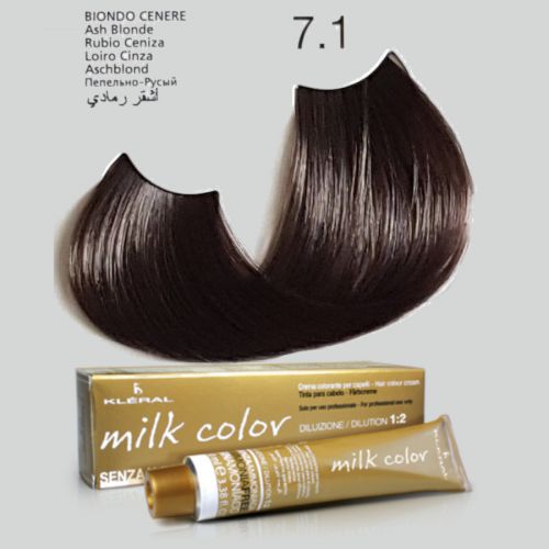 KLERAL milk color 7,1 popielaty blond farba 100ml