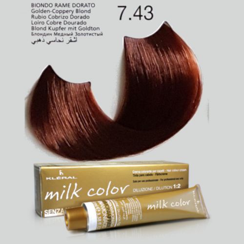 KLERAL milk color 7,43 (blond miedziano złocisty) farba 100ml