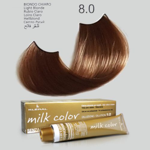 KLERAL milk color 8,0 jasny blond farba 100ml