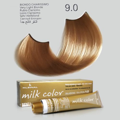 KLERAL milk color 9,0 bardzo jasny blond farba 100ml