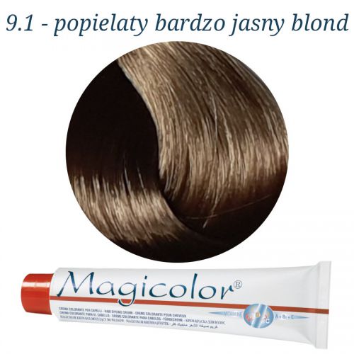 KLERAL MagiColor 9,1 popielaty bardzo jasny blond farba 100ml